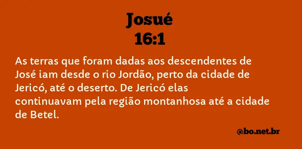 Josué 16:1 NTLH