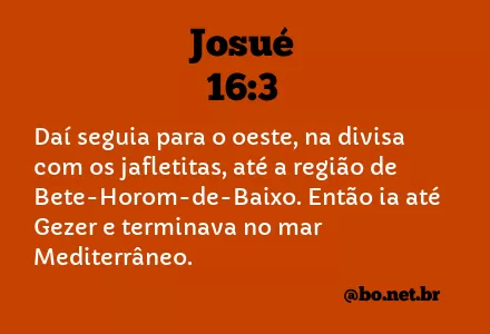 Josué 16:3 NTLH
