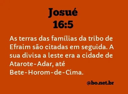 Josué 16:5 NTLH