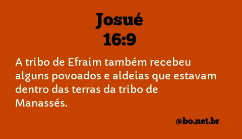 Josué 16:9 NTLH