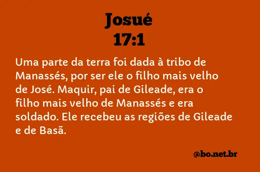 Josué 17:1 NTLH