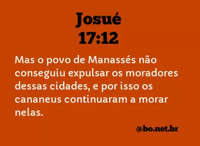 Josué 17:12 NTLH
