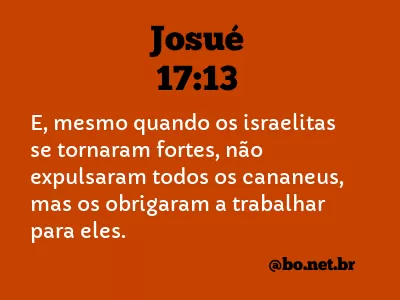 Josué 17:13 NTLH