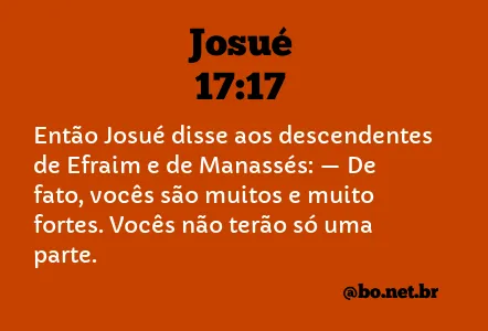 Josué 17:17 NTLH