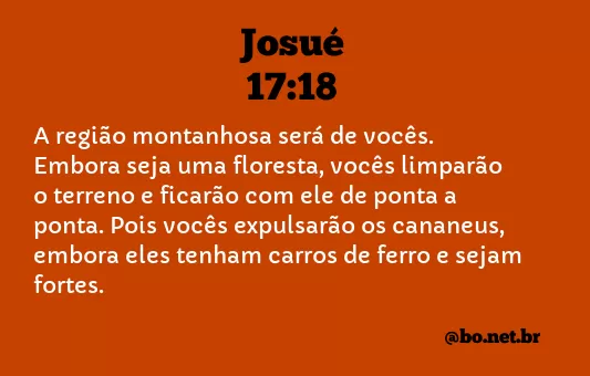 Josué 17:18 NTLH