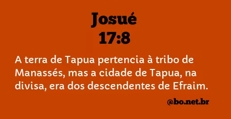 Josué 17:8 NTLH