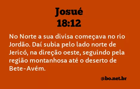 Josué 18:12 NTLH