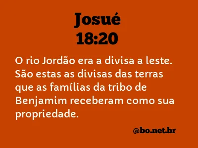 Josué 18:20 NTLH