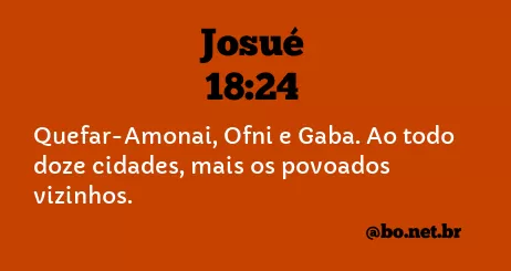 Josué 18:24 NTLH