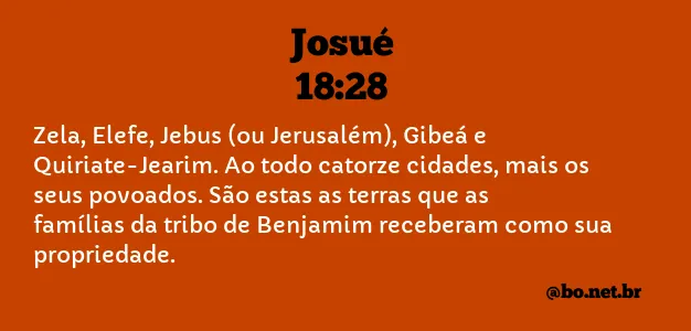 Josué 18:28 NTLH