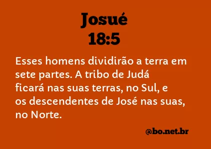 Josué 18:5 NTLH