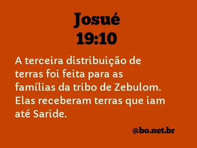 Josué 19:10 NTLH