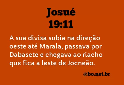 Josué 19:11 NTLH