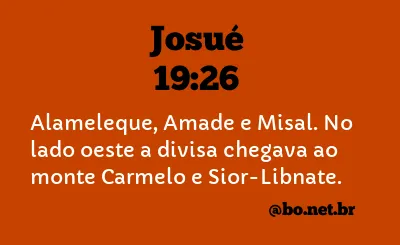 Josué 19:26 NTLH