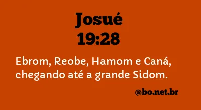 Josué 19:28 NTLH