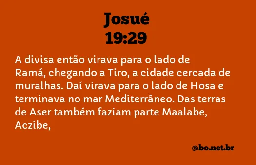 Josué 19:29 NTLH