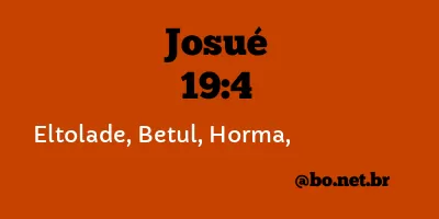 Josué 19:4 NTLH