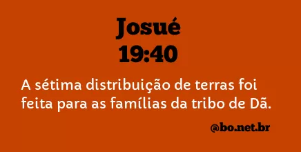 Josué 19:40 NTLH