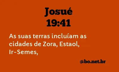 Josué 19:41 NTLH