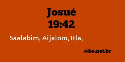 Josué 19:42 NTLH