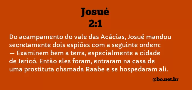 Josué 2:1 NTLH