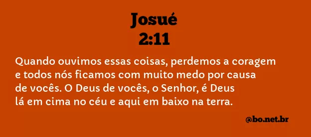 Josué 2:11 NTLH