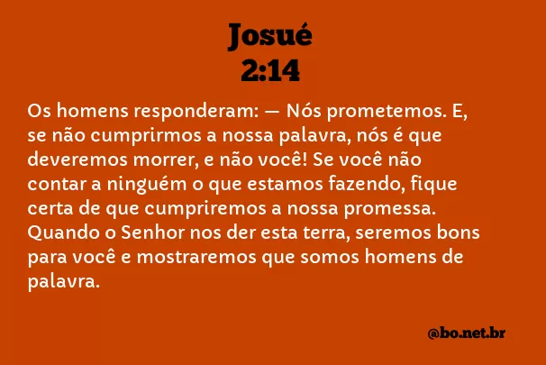 Josué 2:14 NTLH