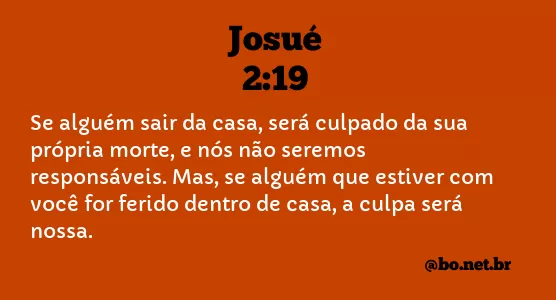 Josué 2:19 NTLH