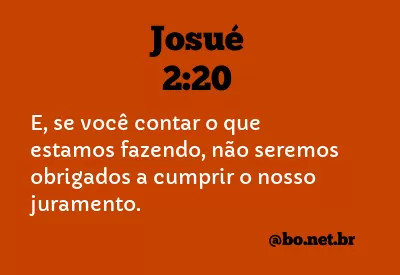 Josué 2:20 NTLH