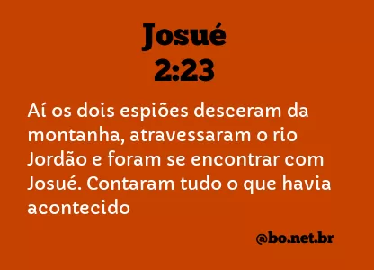 Josué 2:23 NTLH