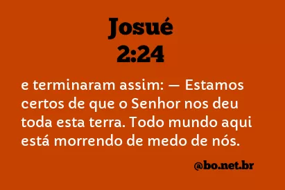 Josué 2:24 NTLH