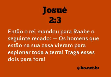 Josué 2:3 NTLH