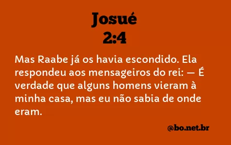 Josué 2:4 NTLH