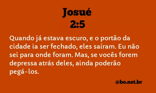Josué 2:5 NTLH