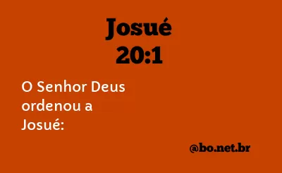 Josué 20:1 NTLH