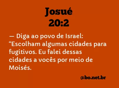 Josué 20:2 NTLH