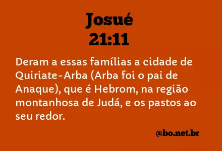 Josué 21:11 NTLH
