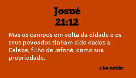 Josué 21:12 NTLH