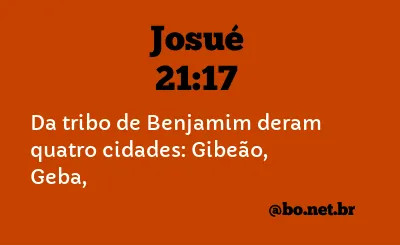 Josué 21:17 NTLH