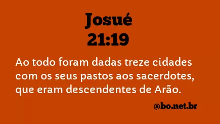 Josué 21:19 NTLH