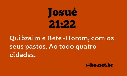 Josué 21:22 NTLH