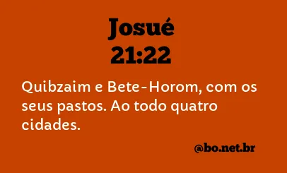 Josué 21:22 NTLH