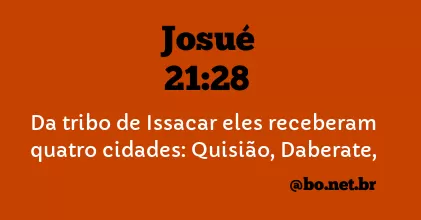 Josué 21:28 NTLH