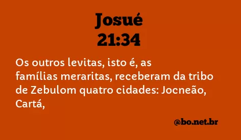 Josué 21:34 NTLH
