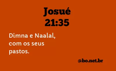 Josué 21:35 NTLH