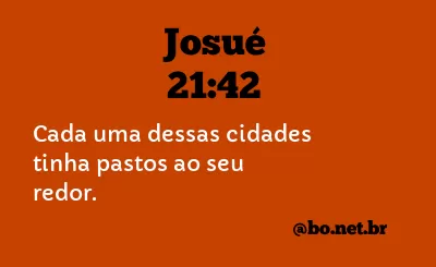 Josué 21:42 NTLH