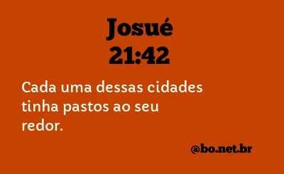 Josué 21:42 NTLH