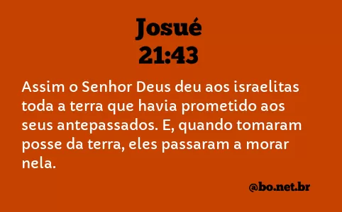 Josué 21:43 NTLH