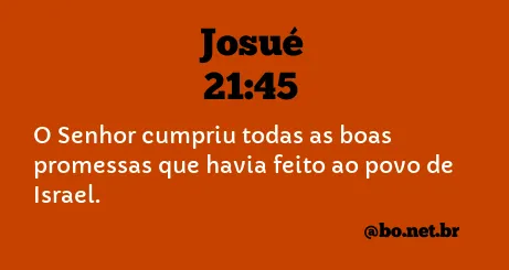 Josué 21:45 NTLH