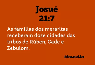 Josué 21:7 NTLH